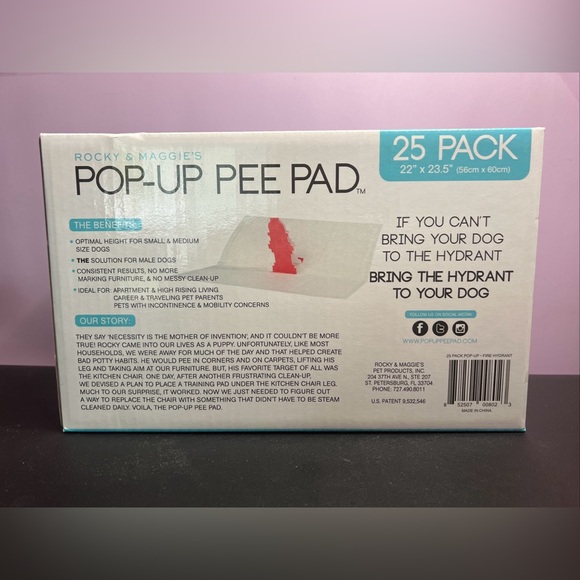 Rocky and Maggie's - Pop-Up Pee Pad - Small & Medium- Male Puppies 25pk - Picture 7 of 7